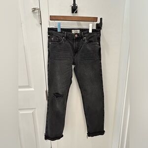 Free People We the Free Slim Boyfriend Faded Black Jeans Women’s Size 26